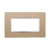 Placca In Vetro Serie Solar 4P Colore Oro Compatibile Con Bticino Matix