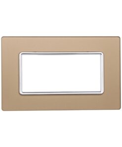 Placca In Vetro Serie Solar 4P Colore Oro Compatibile Con Bticino Matix