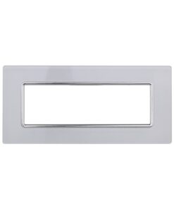 Placca In Vetro Serie Solar 6P Colore Bianco Compatibile Con Bticino Matix
