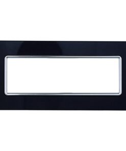 Placca In Vetro Serie Solar 6P Colore Nero Compatibile Con Bticino Matix
