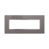 Placca In Vetro Serie Solar 6P Colore Silver Compatibile Con Bticino Matix