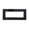 Placca In Vetro Serie Solar 6P Colore Acciaio Scuro Compatibile Con Bticino Matix