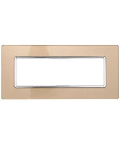 Placca In Vetro Serie Solar 6P Colore Oro Compatibile Con Bticino Matix