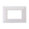 Placca Plastica Serie Solar 3P Colore Bianco Satinato Compatibile Con Bticino Matix