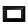 Placca Plastica Serie Solar 3P Colore Nero Satinato Compatibile Con Bticino Matix
