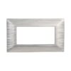 Placca Plastica Serie Solar 4P Colore Silver Satinato Compatibile Con Bticino Matix