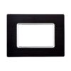 Placca In Alluminio Serie Solar 3P Colore Nero Compatibile Con Bticino Matix