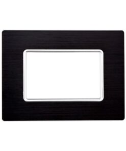 Placca In Alluminio Serie Solar 3P Colore Nero Compatibile Con Bticino Matix