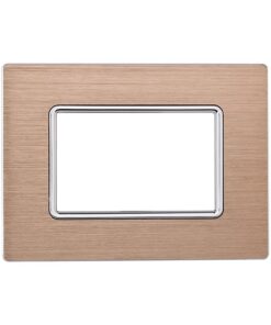 Placca In Alluminio Serie Solar 3P Colore Oro Compatibile Con Bticino Matix
