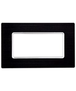 Placca In Alluminio Serie Solar 4P Colore Nero Compatibile Con Bticino Matix