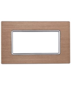 Placca In Alluminio Serie Solar 4P Colore Oro Compatibile Con Bticino Matix