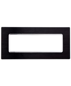 Placca In Alluminio Serie Solar 6P Colore Nero Compatibile Con Bticino Matix