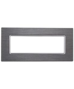 Placca In Alluminio Serie Solar 6P Colore Silver Compatibile Con Bticino Matix