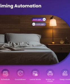 Lampadina Matter LED Wifi Smart Multicolore RGB Dimmerabile E27 9W 806Lm App Compatibile con Amazon Alexa e Google Home