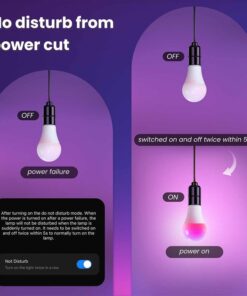 Lampadina Matter LED Wifi Smart Multicolore RGB Dimmerabile E27 9W 806Lm App Compatibile con Amazon Alexa e Google Home