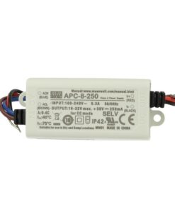 Led Driver CC MW MEAN WELL APC-8-250 Trasformatore 250mA 16V-32V DC 8W Corrente Costante IP42