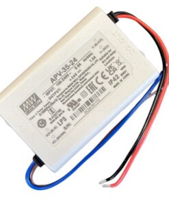 MW MEAN WELL APV-35-24 Alimentatore 35W 24V 1,5A IP30 Input 220V e 110V