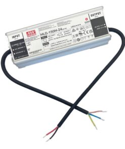 MW MEAN WELL HLG-150H-24 Alimentatore Led Driver CC CV 150W 24V 6,3A IP67 Input 220V 110V