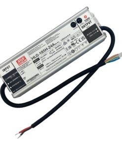 MW MEAN WELL HLG-185H-24A Alimentatore Led Driver CC CV 185W 24V 7,8A IP67 Input 220V 110V