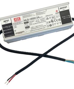 MW MEAN WELL HLG-185H-24 Alimentatore Led Driver CC CV 185W 24V 7,8A IP67 Input 220V 110V