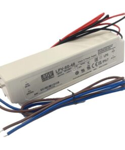MW MEAN WELL LPV-60-48 Alimentatore Trasformatore CV 60W 48V 1,25A Impermeabile IP67 Input 220V e 110V