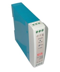 MW MEAN WELL MDR-20-5 Alimentatore Guida DIN 20W 5V 3A Input 220V e 110V Barra Guida DIN Rail Power Supply
