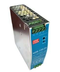MW MEAN WELL NDR-120-24 Trasformatore Rotaia Industriale 24V 120W 5A Barra Guida DIN Rail Power Supply Input 220V 110V