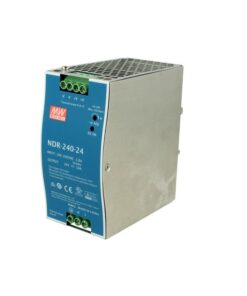 MW MEAN WELL NDR-240-24 Trasformatore Rotaia Industriale 24V 240W 10A Barra Guida DIN Rail Power Supply Input 220V 110V
