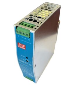 MW MEAN WELL NDR-75-12 Trasformatore Rotaia Industriale 12V 75W 6,3A Barra Guida DIN Rail Power Supply Input 220V 110V