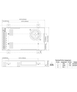 Alimentatore MW MEAN WELL CV Trasformatore RSP-320-24 320W 24V 13,4A Da 220V a DC 24V