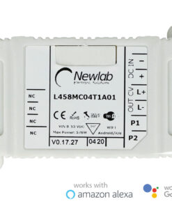 Newlab Led Dimmer PWM In Tensione Pulsante N.O. WiFi 12A 12V 24V 48V Compatibile Alexa Google Home