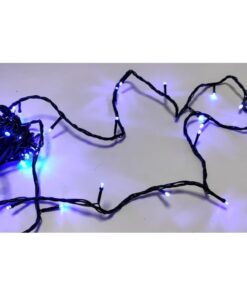 Luci Per Natale Catena 100 Led 9M Colore Blu IP44 Lucciole Per Decorazioni Natalizie Con Filo Verde
