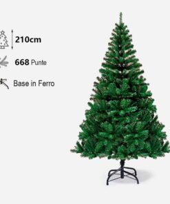 Alternative view of Albero di Natale in PET con Base e Piedini in Ferro 210cm 668 punte