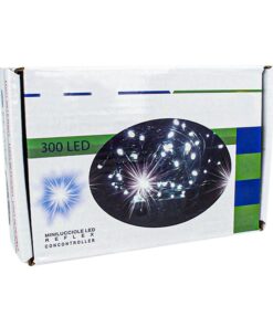 Luci Per Natale Catena 300 Led 24M Colore Blu IP44 Lucciole Per Decorazione Natalizie Con Filo Verde