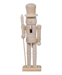 Alternative view of Schiaccianoci di Natale in Legno, Altezza 18 cm, Decorabile con 6 Tinte