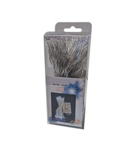 Stringa Luci Led A Batteria Con 50 Led Bianco Freddo 5 Metri IP20 4,5V Decorazione Natale