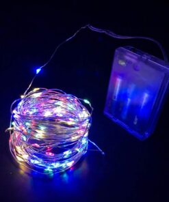 Stringa Led A Batteria Filo Rame Con 50 Luci RGB Multicolori 5 Metri IP67 4,5V Decorazione Natale