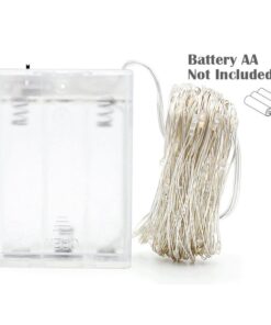 Stringa Led A Batteria Filo Rame Con 100 Luci Bianco Caldo Giallo 10 Metri IP67 4,5V Decorazione Natale