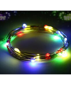 Stringa Led A Batteria Filo Rame Con 100 Luci RGB Multicolori 10 Metri IP67 4,5V Decorazione Natale