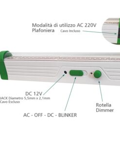 Alternative view of Lampada Plafoniera Led Germicida UV-A Sterilizzazione Disinfezione Antibatterica 4W Ricaricabile Con Gancio Ultravioletta Niente Danni Umani