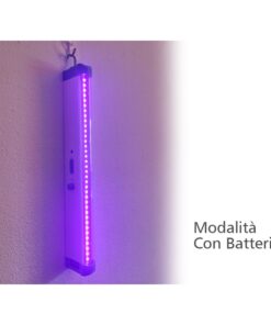 Lampada Plafoniera Led Germicida UV-A Sterilizzazione Disinfezione Antibatterica 4W Ricaricabile Con Gancio Ultravioletta Niente Danni Umani