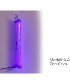 Lampada Plafoniera Led Germicida UV-A Sterilizzazione Disinfezione Antibatterica 4W Ricaricabile Con Gancio Ultravioletta Niente Danni Umani