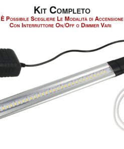 Kit Barra Led Con Sensore Door Apertura Anta 50cm Luce Calda Alimentatore Compreso Per Cucina Sottopensile Mobile ect.