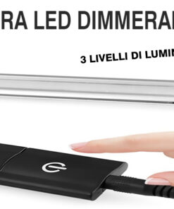 Kit Barra Led Con Sensore Door Apertura Anta 50cm Luce Calda Alimentatore Compreso Per Cucina Sottopensile Mobile ect.