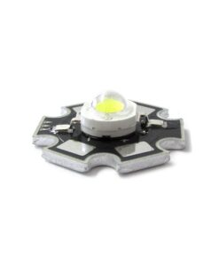 Power Led 1W Bianco Freddo 5500K-6500K 100 Lumen 350mA 3-3.4V Piastra Dissipatore Inclusa