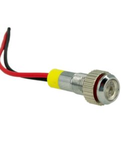 4 Pezzi Mini Viti Lampada Led Screw Con Filo Rondella 6V Bianco 6000K Luci Spia Per Moto Epoca