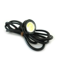 Power Led A Bottone Modello Slim 12V 2W Bianco Freddo IP67 Eagle Eye Led Luci Diurne Carcassa Nera