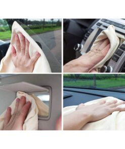 Spugna Panno Vera Pelle di Daino Camoscio Scamosciata Forma Irregolare Misura 30X60cm