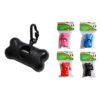 Dispenser Colorati a Forma di Osso Porta Sacchetti per Cani Con 15 Sacchetti Inclusi
