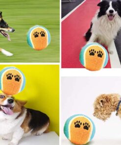 3 Pezzi Palla da Tennis Cane Giocattolo per Cani Animali Domestici